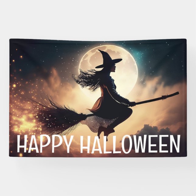 Happy Halloween Hexe Banner (Horizontal)