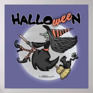 Happy HalloWEEn Hexe Poster