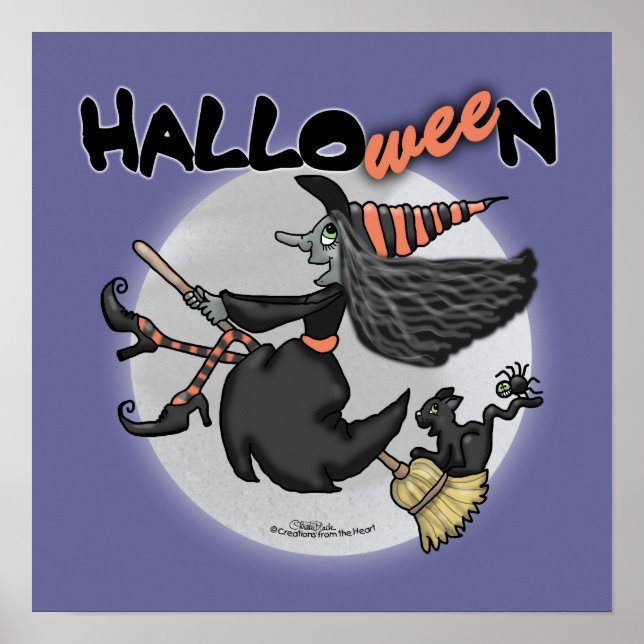 Happy HalloWEEn Hexe Poster (Vorne)