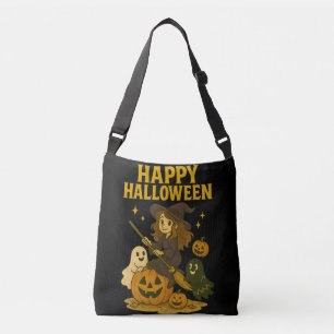 Happy Halloween Hexe Tragetaschen Mit Langen Trägern