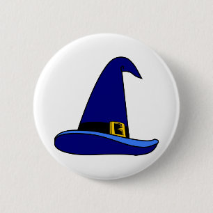Happy Halloween Hexenhut Button