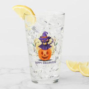 Happy Halloween - Hexenkatze Glas