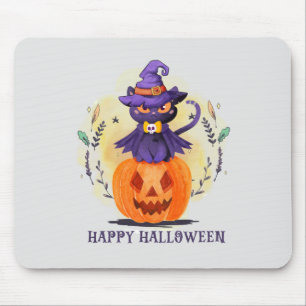 Happy Halloween - Hexenkatze Mousepad