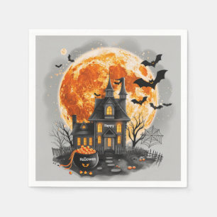 Happy Halloween House Niedlich & Festivals Hallowe Serviette