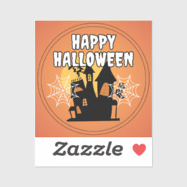 Happy Halloween Houses and Spider Aufkleber