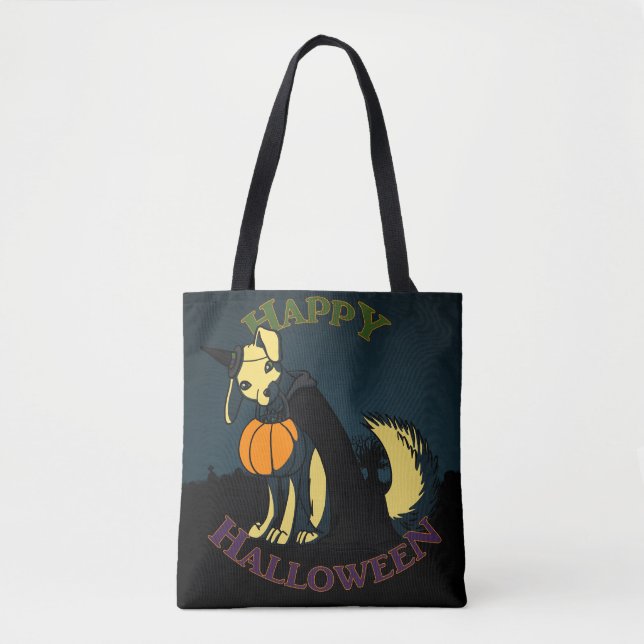 Happy Halloween Hund Tasche (Vorderseite)