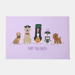 Happy Halloween Hunde Lila Fußmatte
