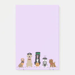 Happy Halloween Hunde Lila Post-it Klebezettel