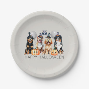 Happy Halloween Hunde Pappteller