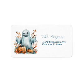 Happy Halloween I Ghost Rücksendeadresse Adressaufkleber