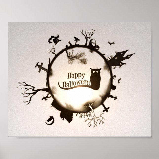 Happy Halloween Illustration Poster (Vorne)