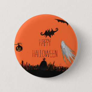 Happy Halloween Illustration Round Abzeichen Button
