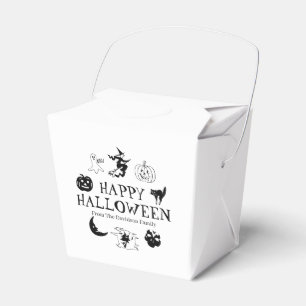 Happy Halloween individuelle Name Leckerei Schwarz Geschenkschachtel
