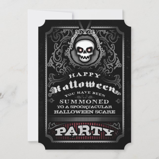 Happy Halloween Invitation du parti gothique - Eau (Devant)