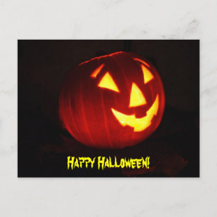 Happy Halloween Jack o' Lantern Postcard Postkarte