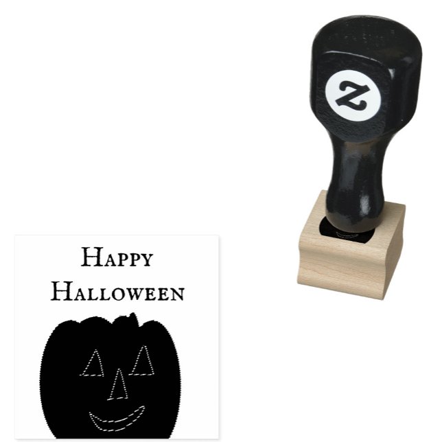 Happy Halloween Jack-o’-lantern Rubber Stamp Gummistempel (Von Creator hochgeladen)
