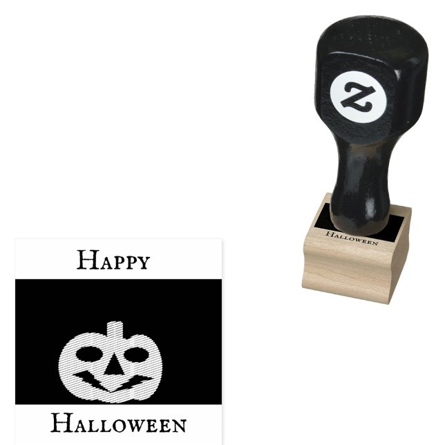 Happy Halloween Jack-o’-lantern Rubber Stamp Gummistempel (Von Creator hochgeladen)