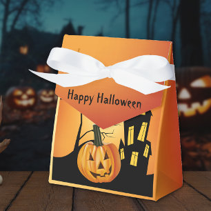 Happy Halloween Jack O' Lantern Scene Geschenkschachtel