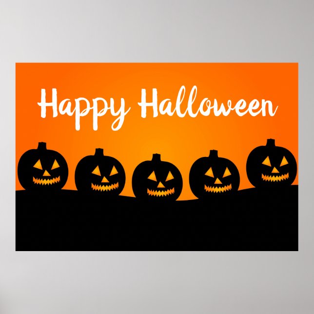Happy Halloween Jack-O-Lanterns Poster (Vorne)