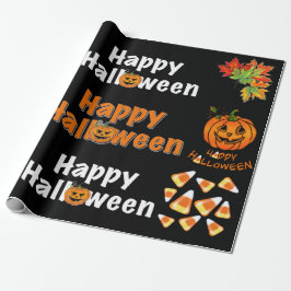 Happy Halloween Jack-o-Laternen Candy Corn Geschenkpapier