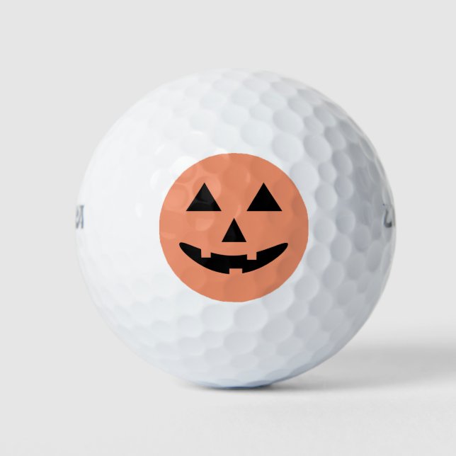 Happy Halloween Jack O'Lantern Pumpkin Golfball (Vorderseite)