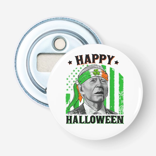 Happy Halloween Joe Biden St Patricks Day Fl Flaschenöffner (Vorderseite)