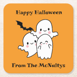 Happy Halloween kann personalisieren Rechteckiger Pappuntersetzer