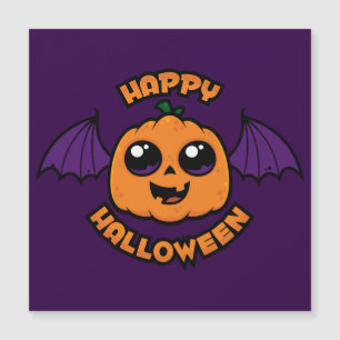 Happy Halloween Kawaii Pumpkin Spooky Cuteness Magnetkarte