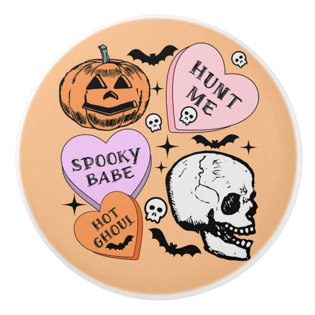 Happy Halloween Keramikknauf (Vorderseite)