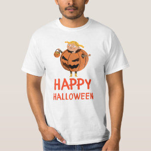 Happy Halloween Kid in Pumpkin Kostüm T-Shirt