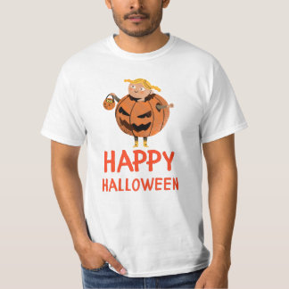 Happy Halloween Kid in Pumpkin Kostüm T-Shirt