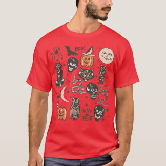 Happy Halloween Kids Boys Girls Halloween Elements T-Shirt