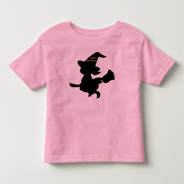 "HAPPY HALLOWEEN" KLEINE WITCH KLEINKIND T-SHIRT (Vorderseite)