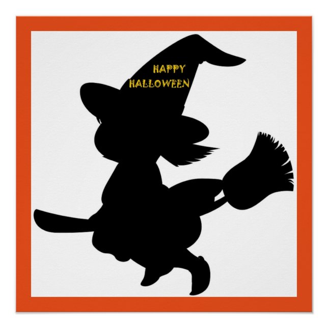 "HAPPY HALLOWEEN" KLEINE WITCH POSTER (Vorderseite)