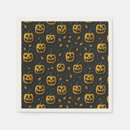 Happy halloween knackiger Cartoon dunkel Serviette