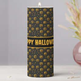 Happy halloween knackiger Cartoon dunkel Stumpenkerze