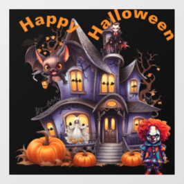 Happy Halloween kommt zu mir, wenn du es wagst. Fensteraufkleber