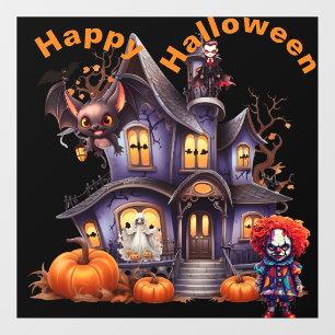 Happy Halloween kommt zu mir, wenn du es wagst. Fensteraufkleber