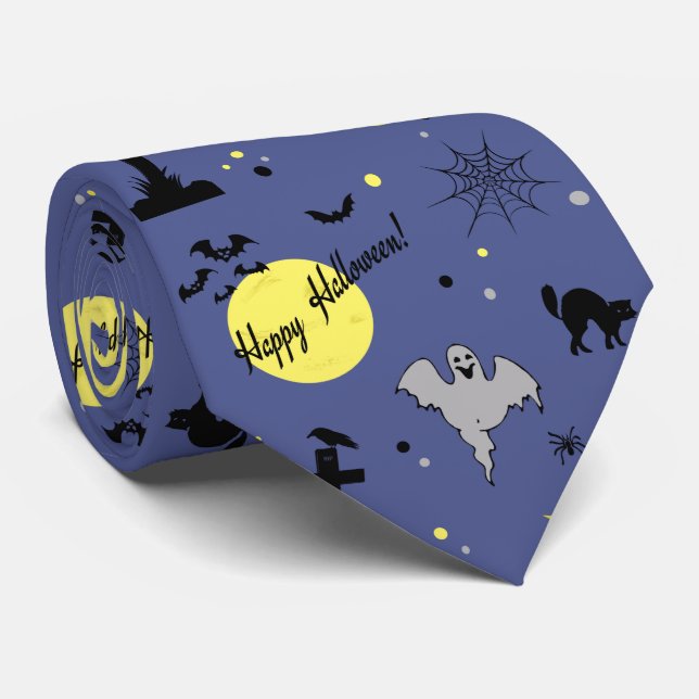 Happy Halloween Krawatte (Gerollt)