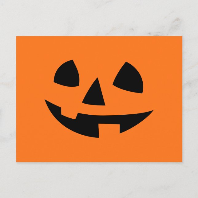 Happy Halloween Kürbis abgeschieden lustiges Läche Postkarte (Vorderseite)