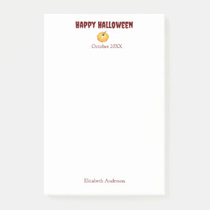 Happy Halloween Kürbis Aquarell Post-It Notes Klebezettel