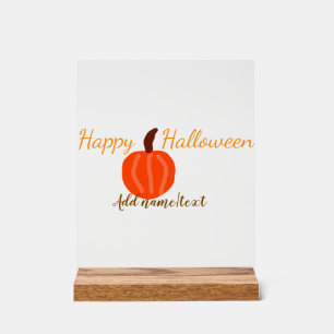 Happy Halloween Kürbis Fall orange braun Acrylschild