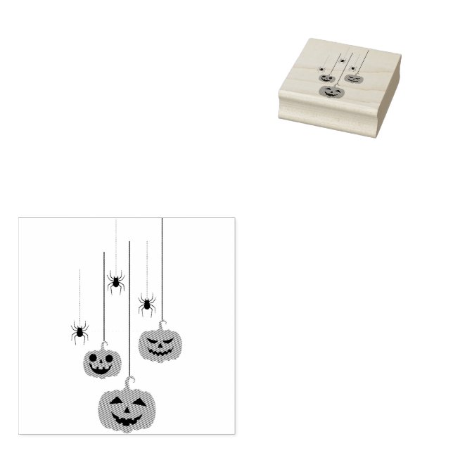 Happy Halloween Kürbis Gummistempel (Stempel)