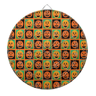Happy Halloween Kürbisgesicht Dartscheibe