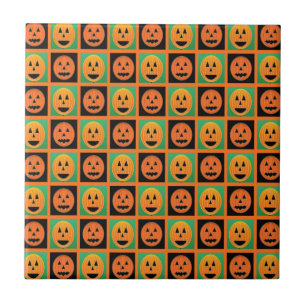 Happy Halloween Kürbisgesicht Fliese