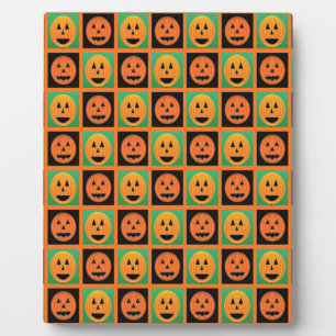 Happy Halloween Kürbisgesicht Fotoplatte