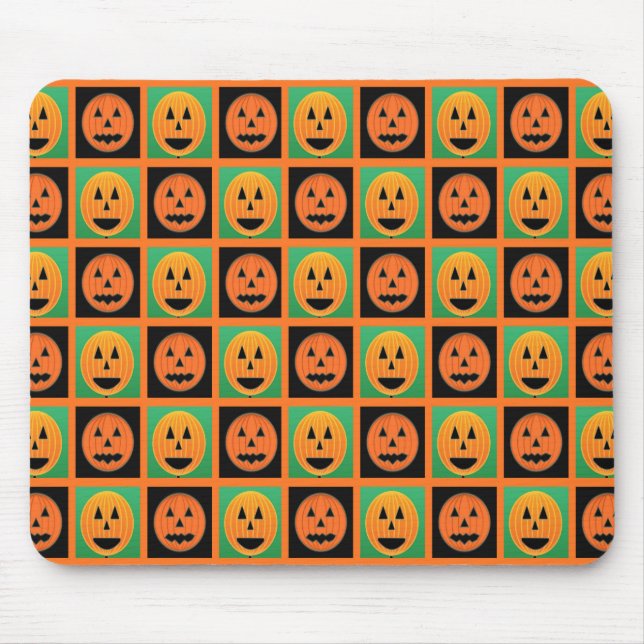 Happy Halloween Kürbisgesicht Mousepad (Vorne)