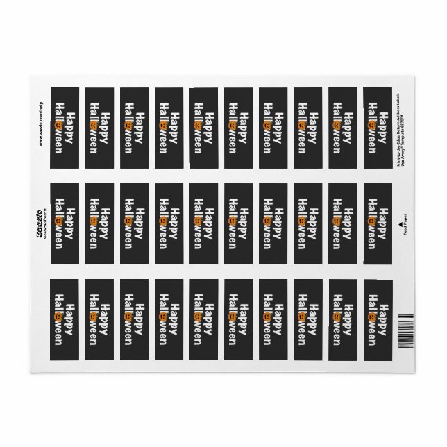 Happy Halloween Kürbiskugel-Jack-Laterne (Vorne)