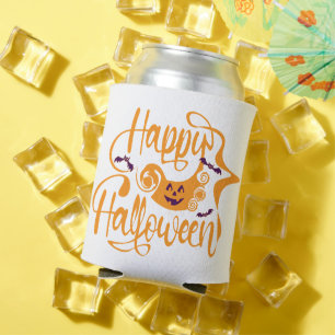 Happy Halloween-Kürbislaterne Dosenkühler