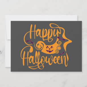 Happy Halloween-Kürbislaterne Einladung